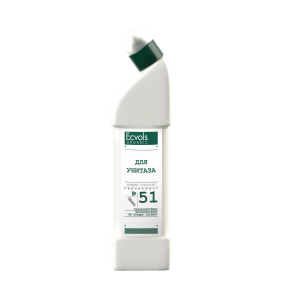 Органическое средство для чистки унитаза Ecvols №51 без хлорки с эфирным маслом лемонграсс, 750 мл
